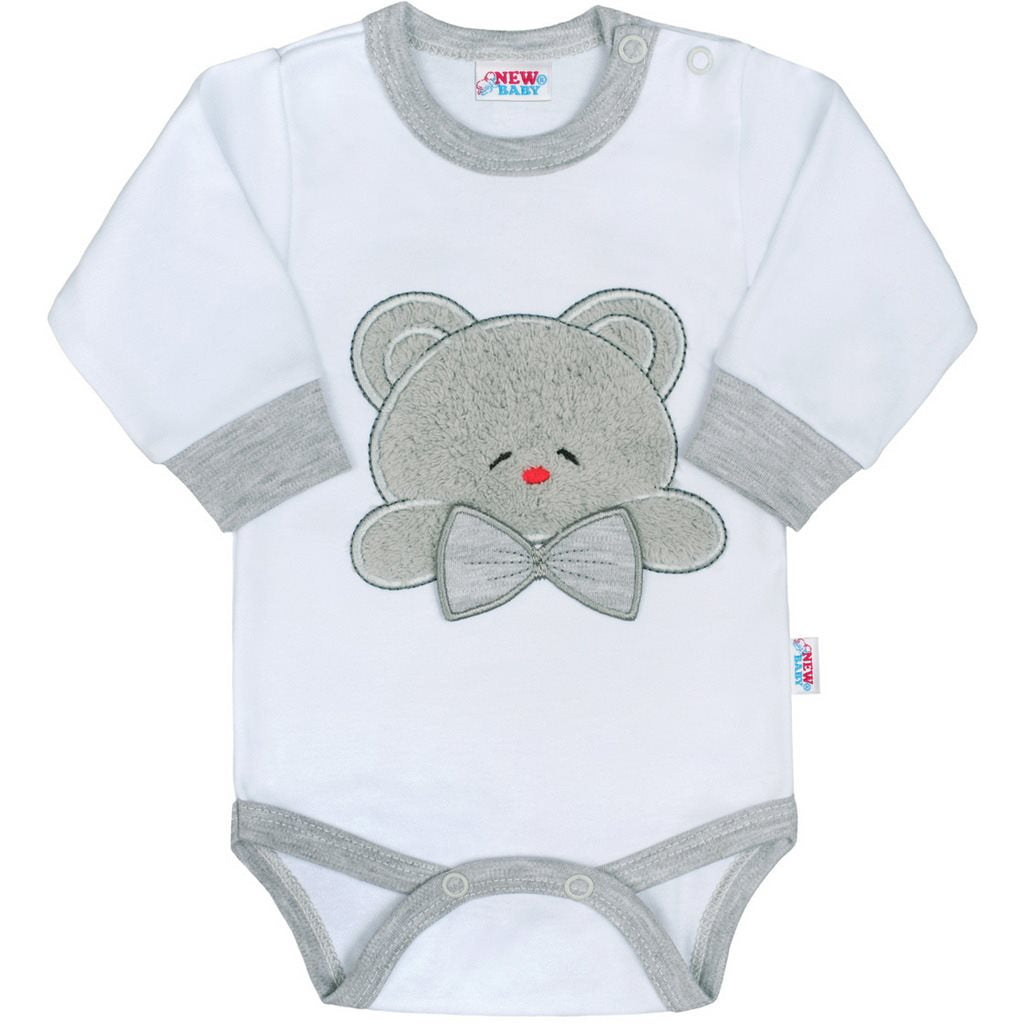 Luxus hosszú ujjú Honey Bear 3D baba body