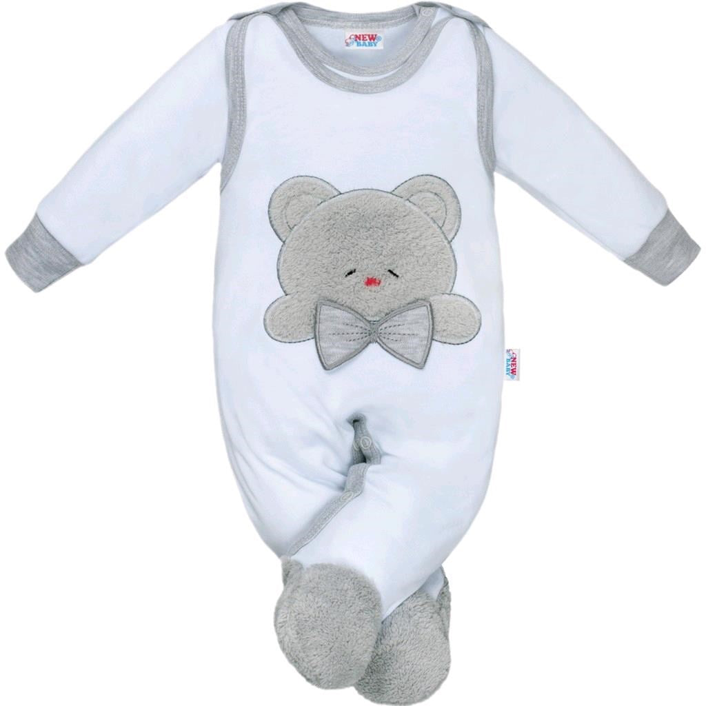 Luxus hosszú ujjú Honey Bear 3D baba body